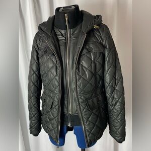 Kate Spade Black Quilted Jacket and Clutch